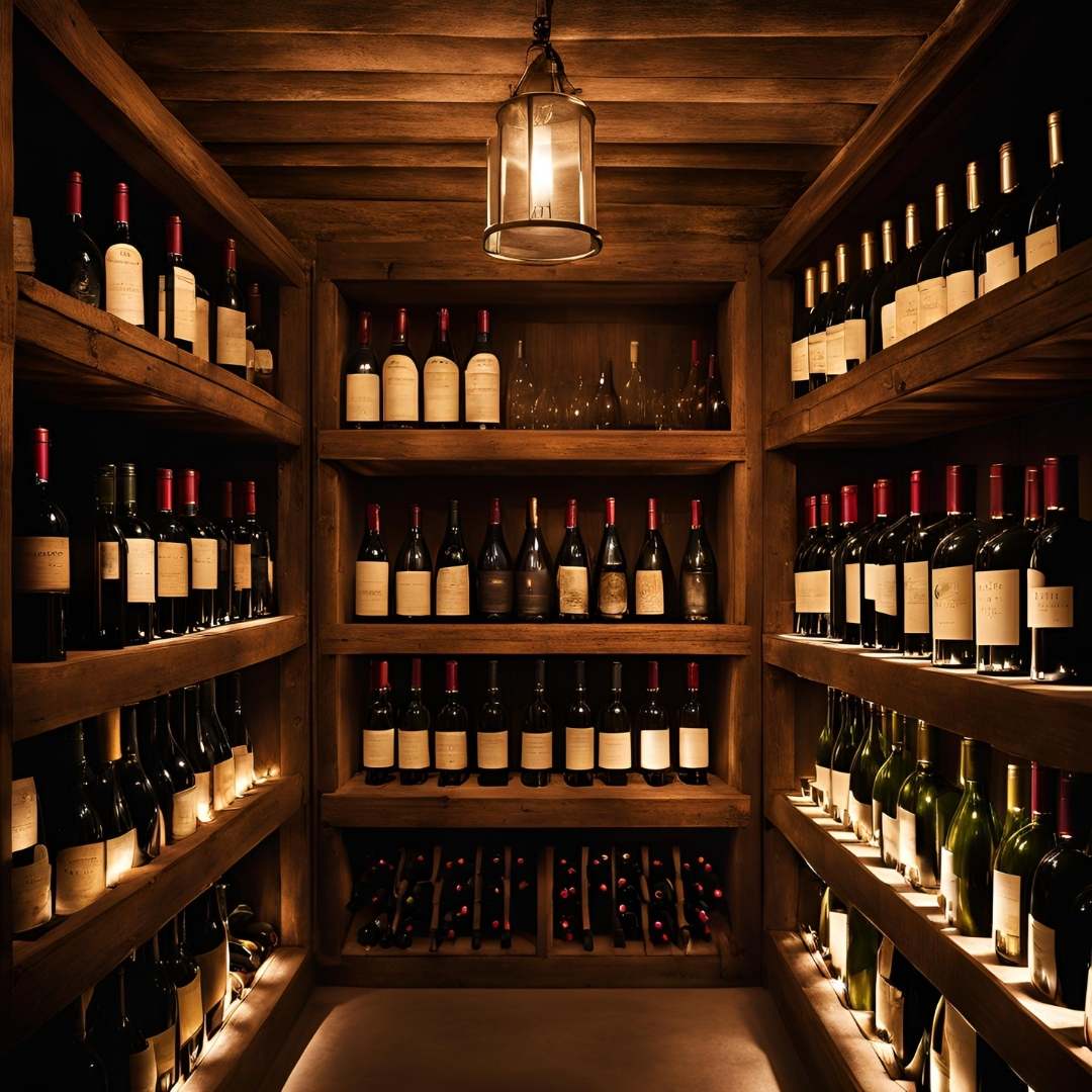 Garrafas de vinho dispostas em uma adega organizada, com prateleiras de madeira e um ambiente com iluminação suave. A imagem captura a essência de uma coleção de vinhos bem selecionada, indicando sofisticação e atenção aos detalhes. Representa a Metodologia IVSE da Duomo Marketing em Curitiba, destacando a importância da estratégia de negócios e análise de dados na gestão de uma marca de sucesso. Conheça a Duomo Marketing e como sua expertise em marketing digital, SEO e branding contribui para o crescimento empresarial.